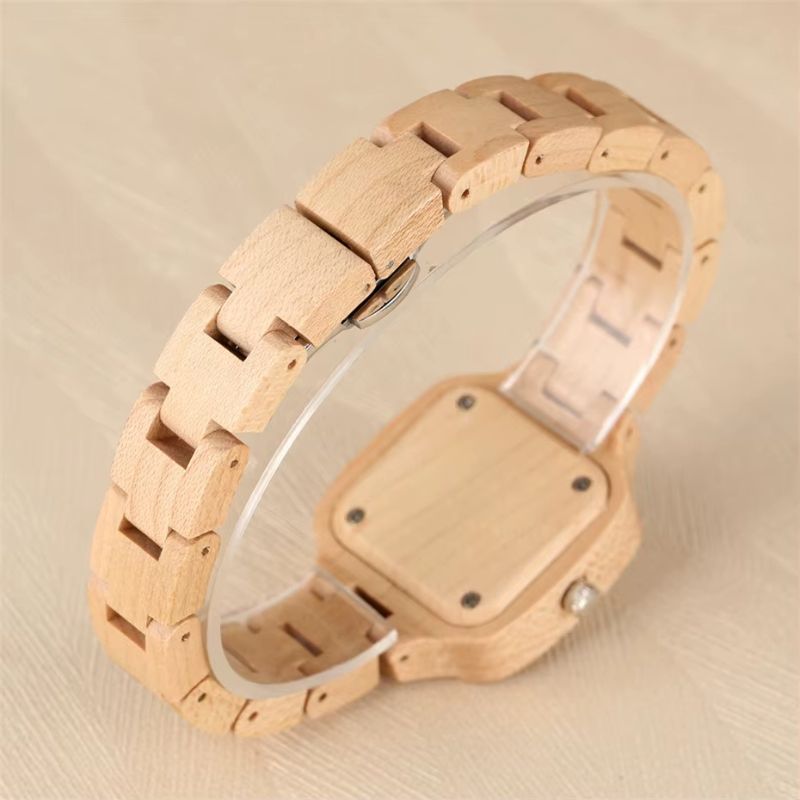 Montre_bois_femme_Cadran_Carre_4 Image