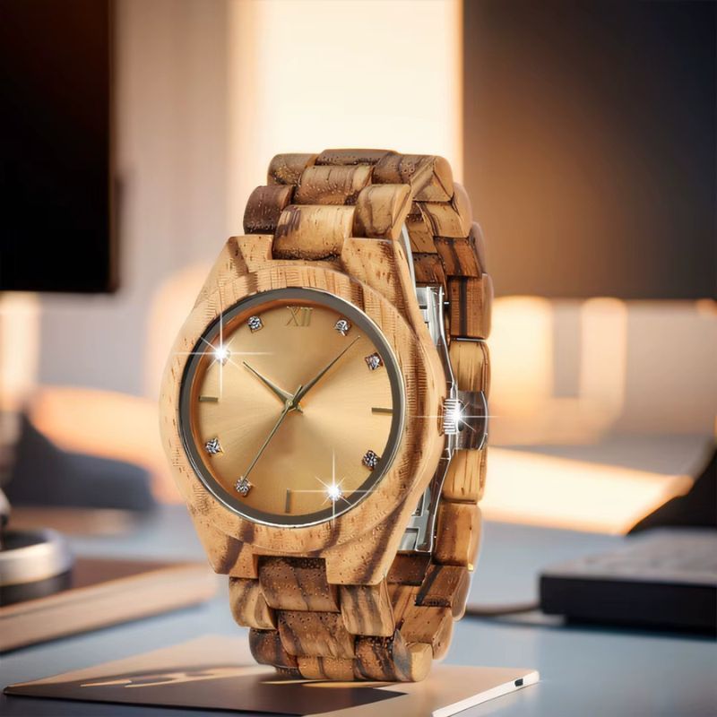 Montre_bois_femme_Naturel_6 Image