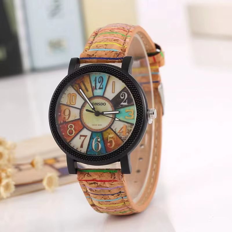 Montre_bois_femme_Patchwork_Retro_5 Image