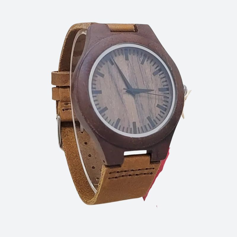 Montre_bois_femme_Quartz_Cuir_1