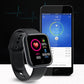 Montre connectée femme rose boîtier lisse 1,3” Bluetooth & suivi santé noire et son application de suivi