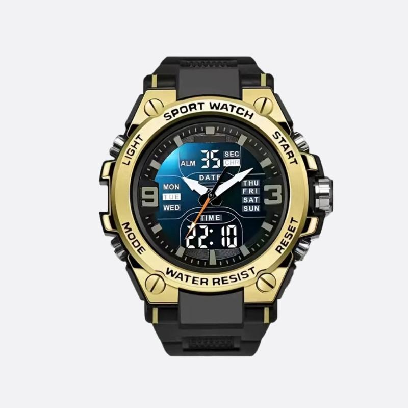 Montre digitale analogique sport homme 53 mm