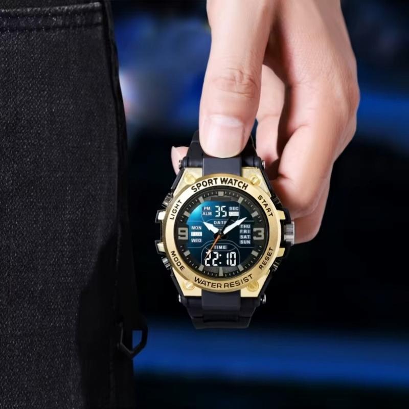 Montre digitale analogique sport homme 53 mm