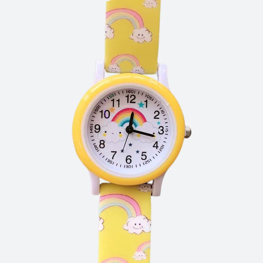 Montre éducative enfant Silicone Quartz Arc-en-ciel