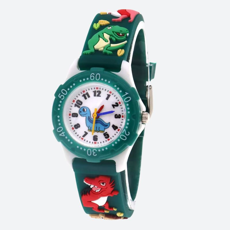 Montre enfant 3 ans Quartz Silicone Dinosaure