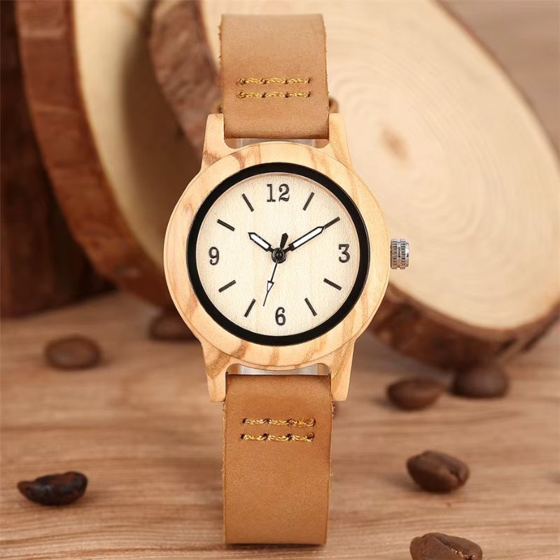Montre_femme_bois_Minimaliste_Cuir_5 Image