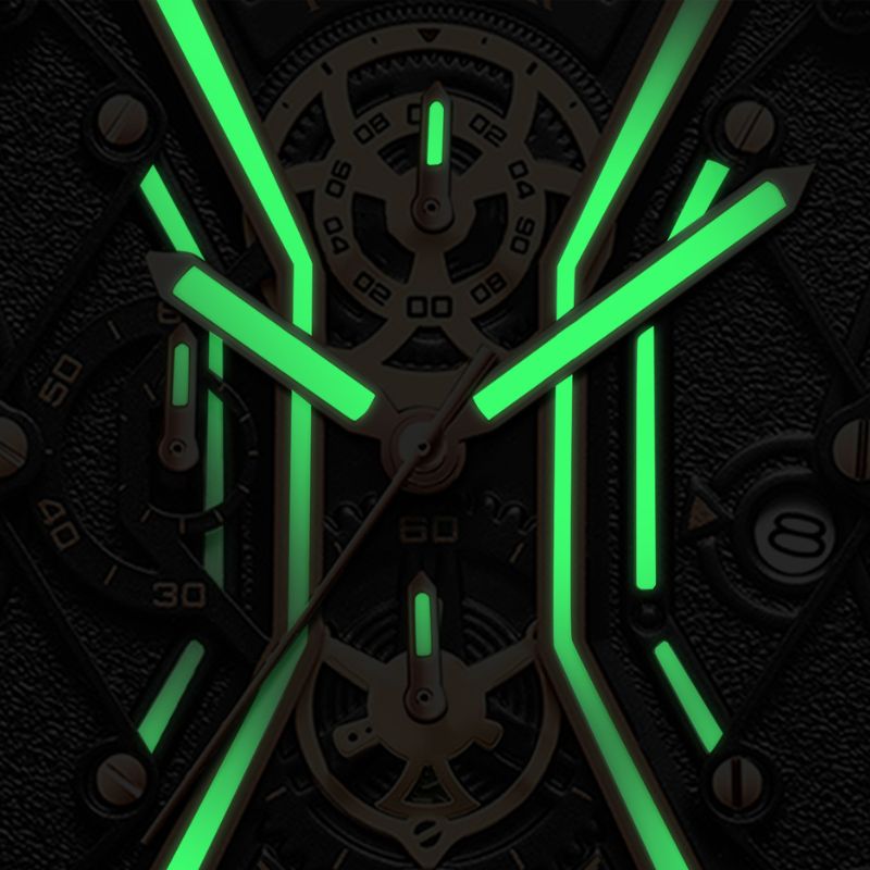 Montre homme chronographe carré étanche