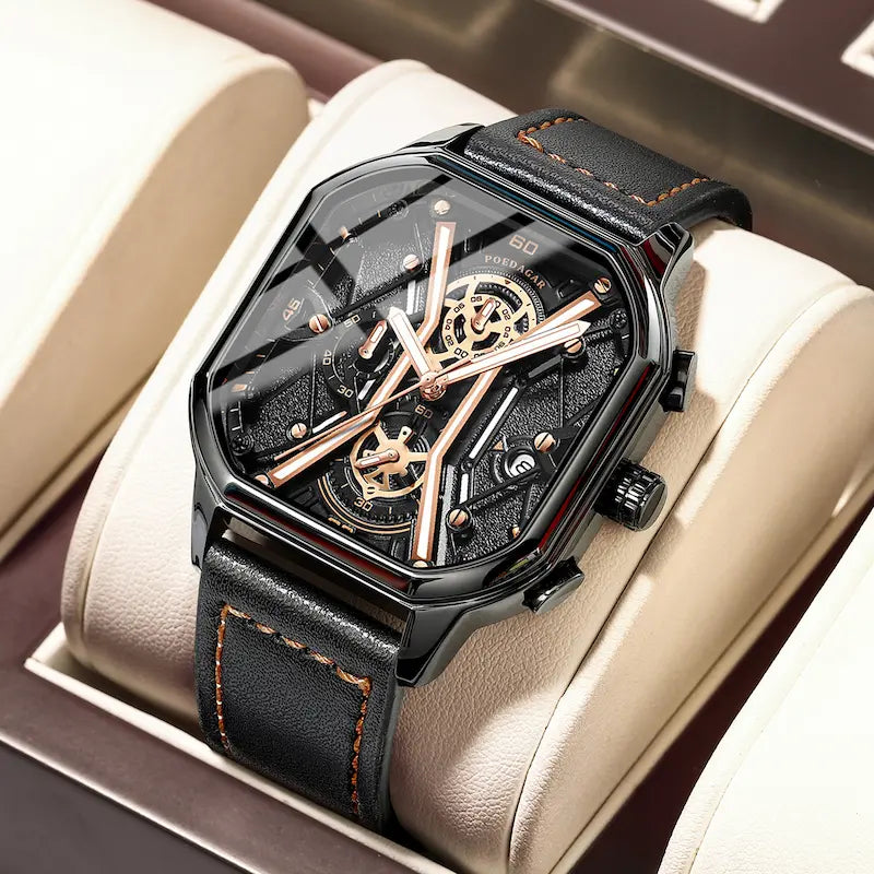 Montre homme chronographe carré étanche Image