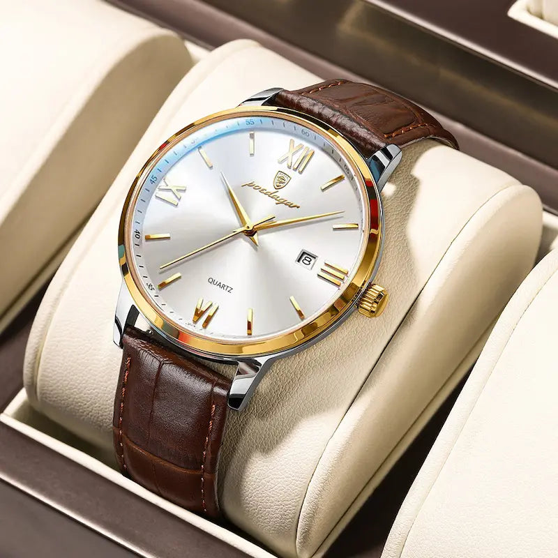 Montre homme cuir étanche quartz