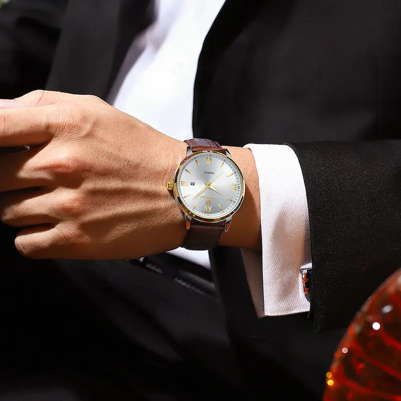 Montre homme cuir étanche quartz Image