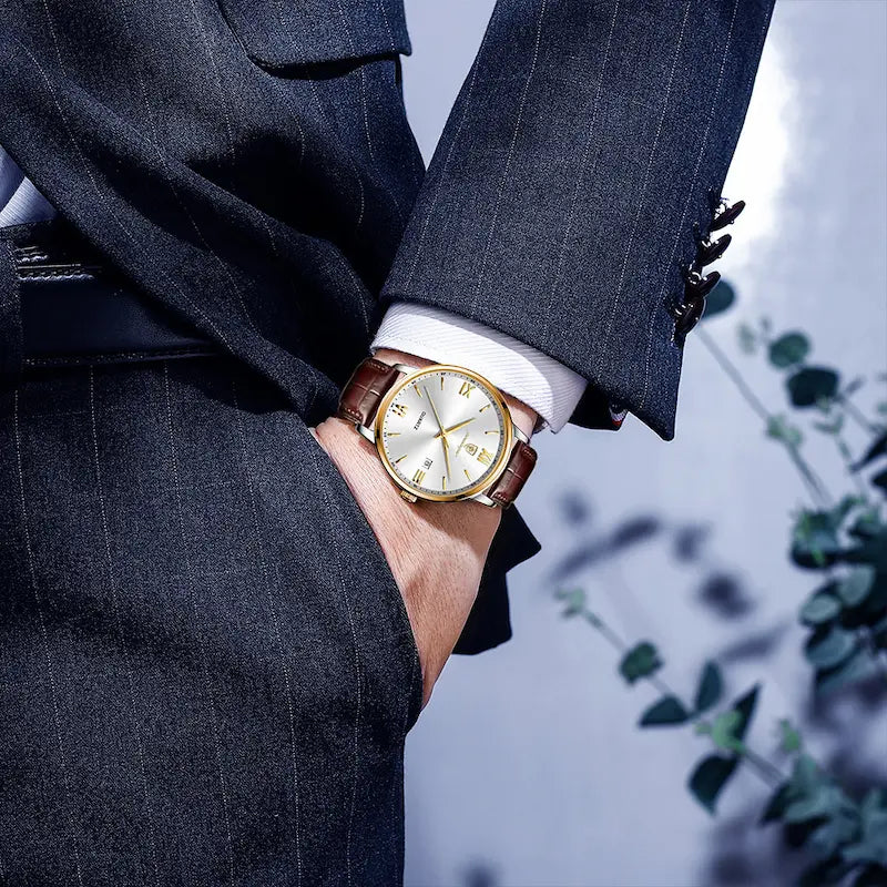 Montre homme cuir étanche quartz Image