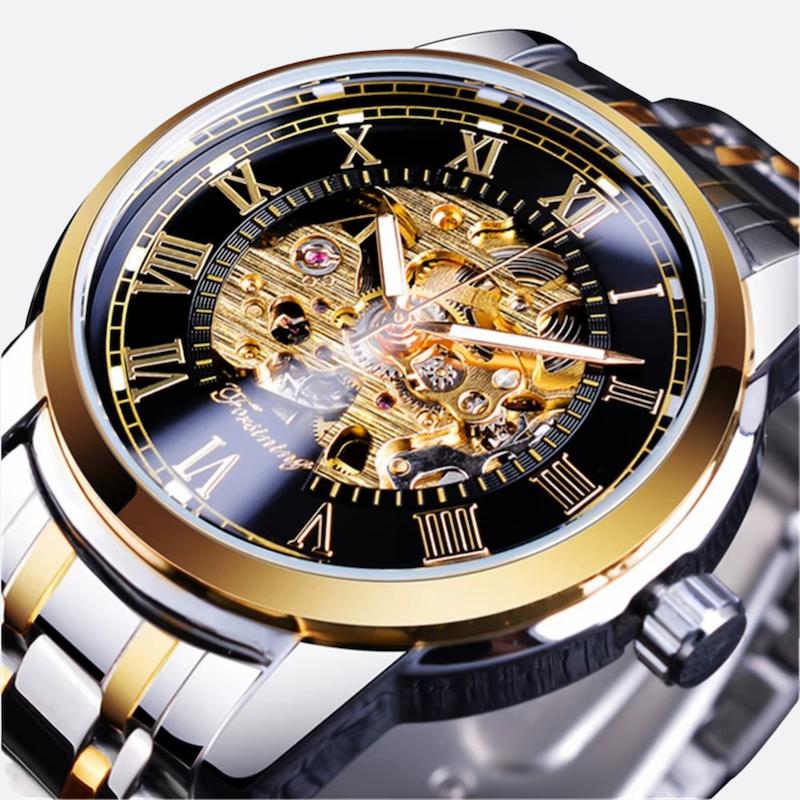 Montre mécanique squelette pour homme