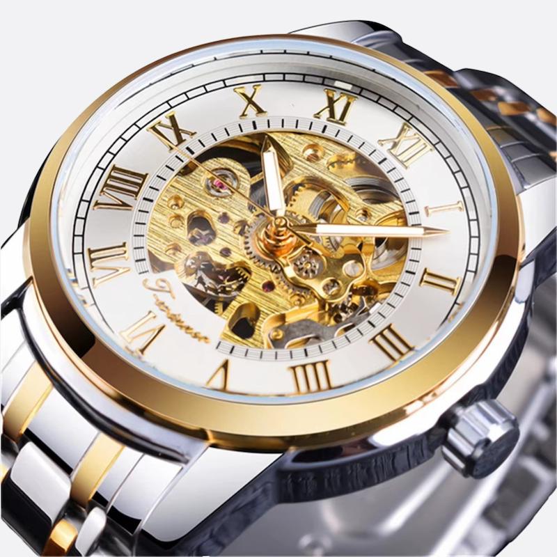 Montre mécanique squelette pour homme