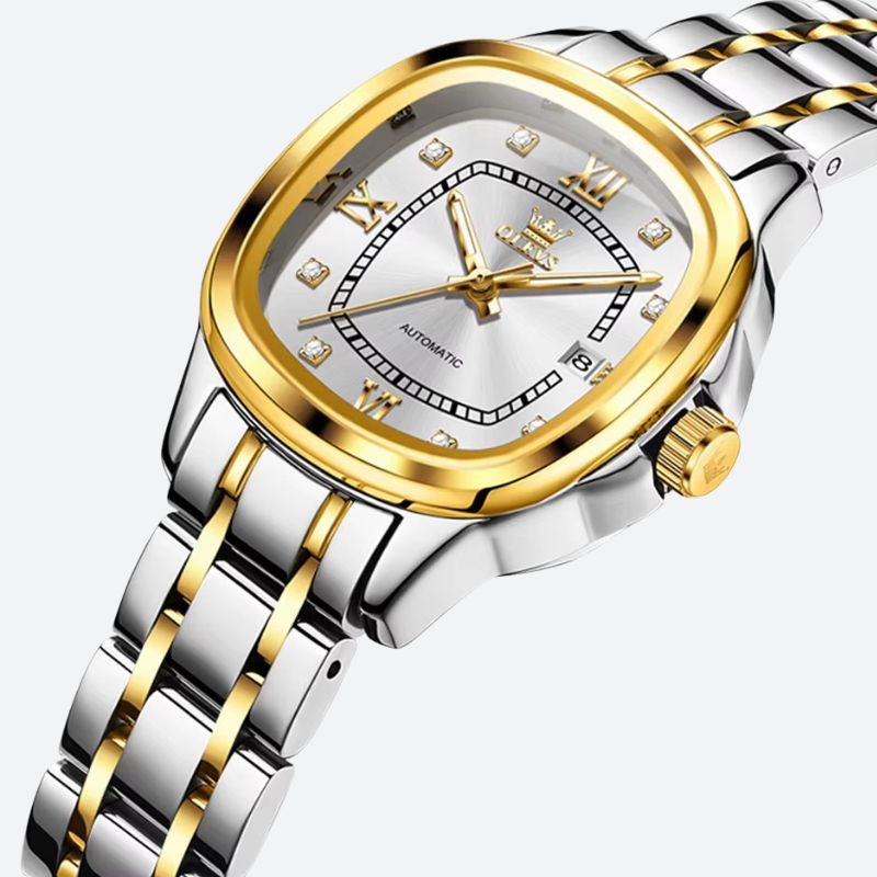 Montre_mecanique_femme_Tonneau_Bicolore_4 Image