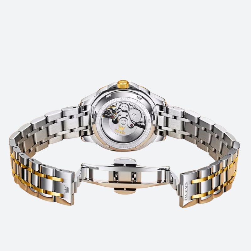 Montre_mecanique_femme_Tonneau_Bicolore_5 Image