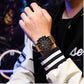 Montre militaire Homme Quartz avec Bracelet Cuir
