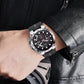 Montre militaire chronographe homme, bracelet silicone