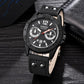 Montre militaire quartz homme bracelet cuir