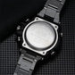 Montre solaire chronographe homme en acier