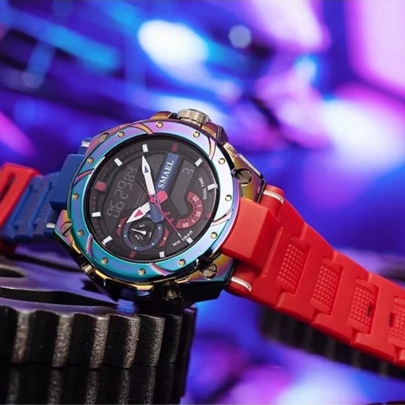Montre sport chronographe homme à double affichage