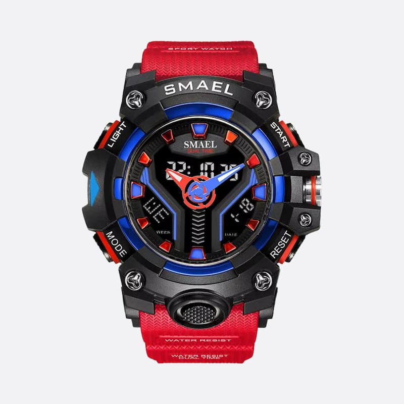 Montre sport multifonction pour homme Quartz analogique et digital