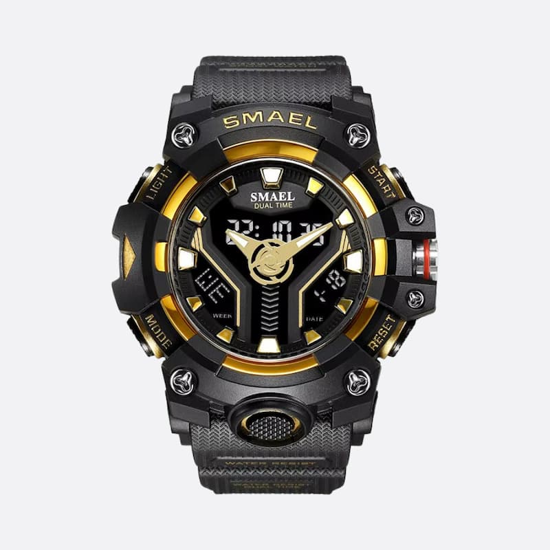 Montre sport multifonction pour homme Quartz analogique et digital