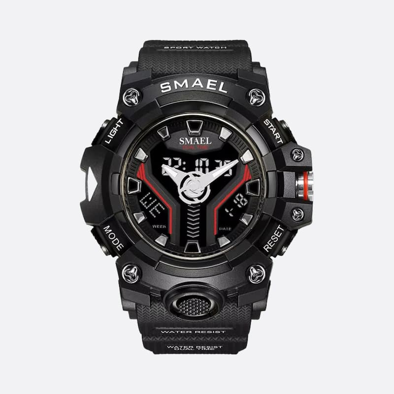 Montre sport multifonction pour homme Quartz analogique et digital