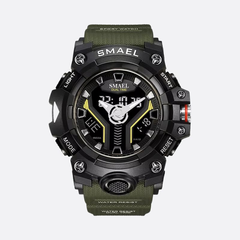 Montre sport multifonction pour homme Quartz analogique et digital