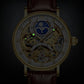 Montre squelette homme avec tourbillon et phase de lune