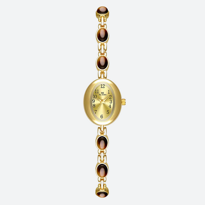 Montre vintage femme bracelet maille et pierre