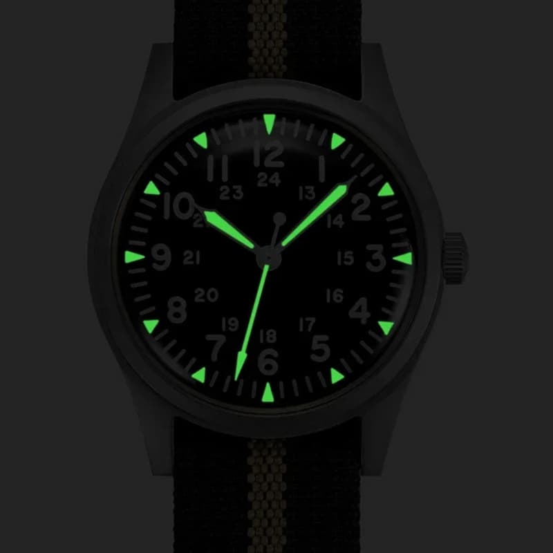 Montre vintage militaire homme quartz, Style Rétro Image