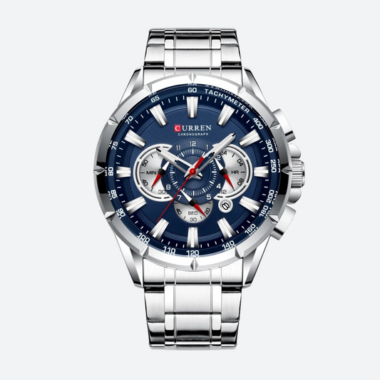 Grande Montre Chronographe Homme à Quartz, Design Sportif