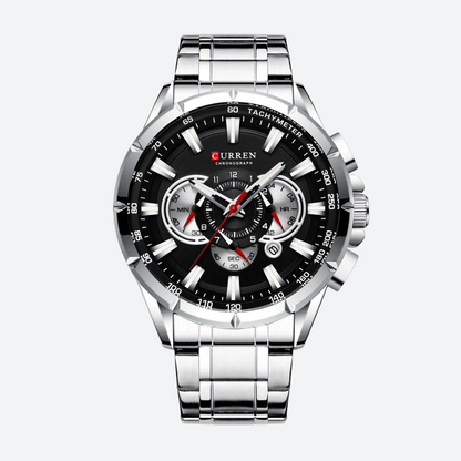 Grande Montre Chronographe Homme à Quartz, Design Sportif