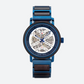 Montre Squelette Homme Acier et Bois, Mouvement Mécanique