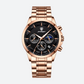 Montre Homme Chronographe Quartz, Bracelet Acier Inoxydable
