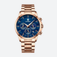 Montre Homme Chronographe Quartz, Bracelet Acier Inoxydable
