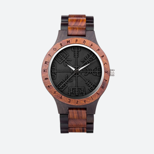 Montre Homme en Bois Viking Noir