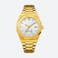Montre Automatique Homme Dorée, Design Octogonal