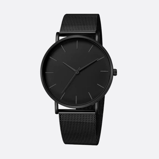 Montre Luxe Homme Noire Minimaliste