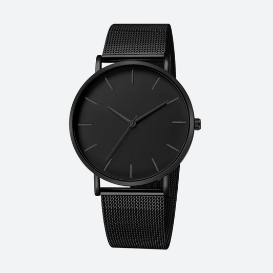 Montre Luxe Homme Noire Minimaliste