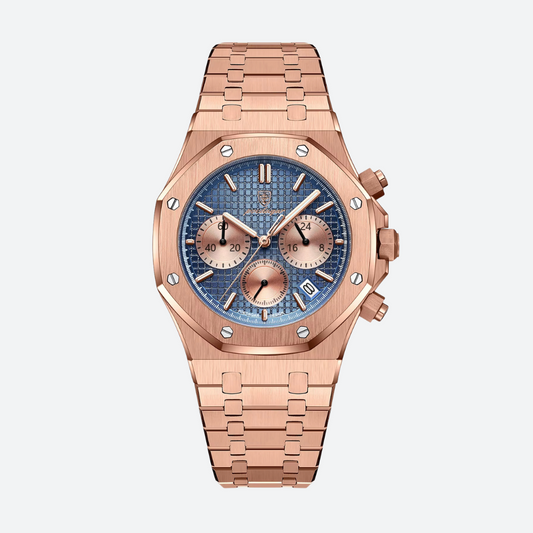 Montre Luxe Chronographe Homme, Cadran Texturé