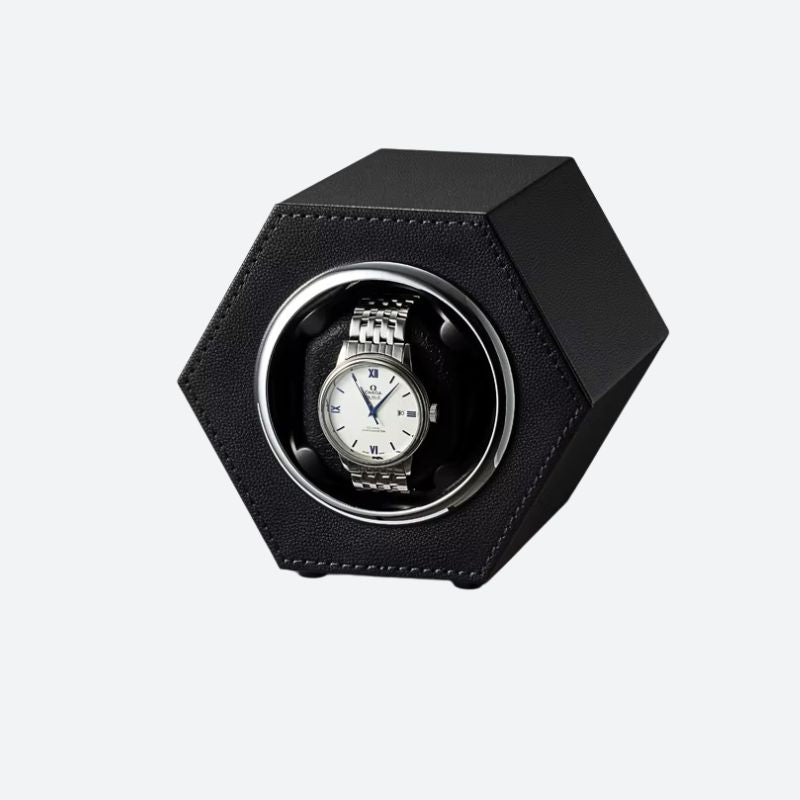 Remontoir automatique USB Cuir Hexagonal