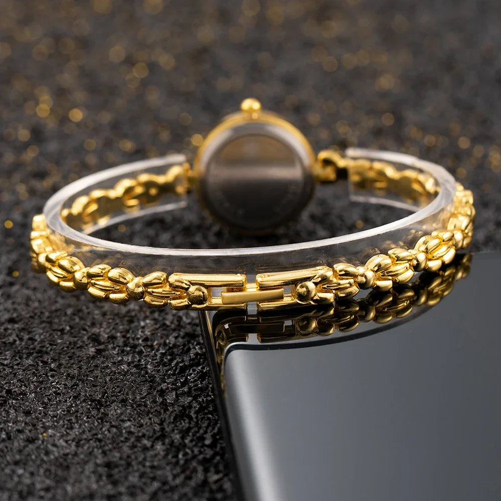 Montre Vintage Femme Bracelet Bijou, Petit Cadran Rond