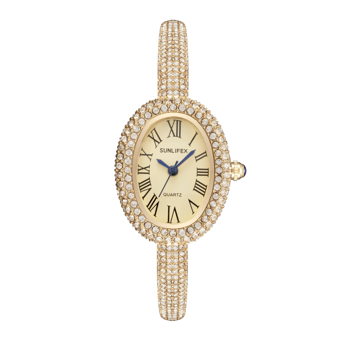 Montre Vintage Femme Ovale Sertie