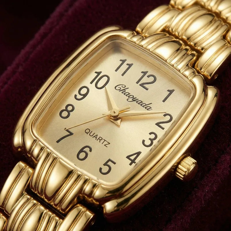 New Luxury Women Watches Fashion Square Quartz Watches for Woman Vintage Elegant Ladies Wristwatch Clock Gift montre femme