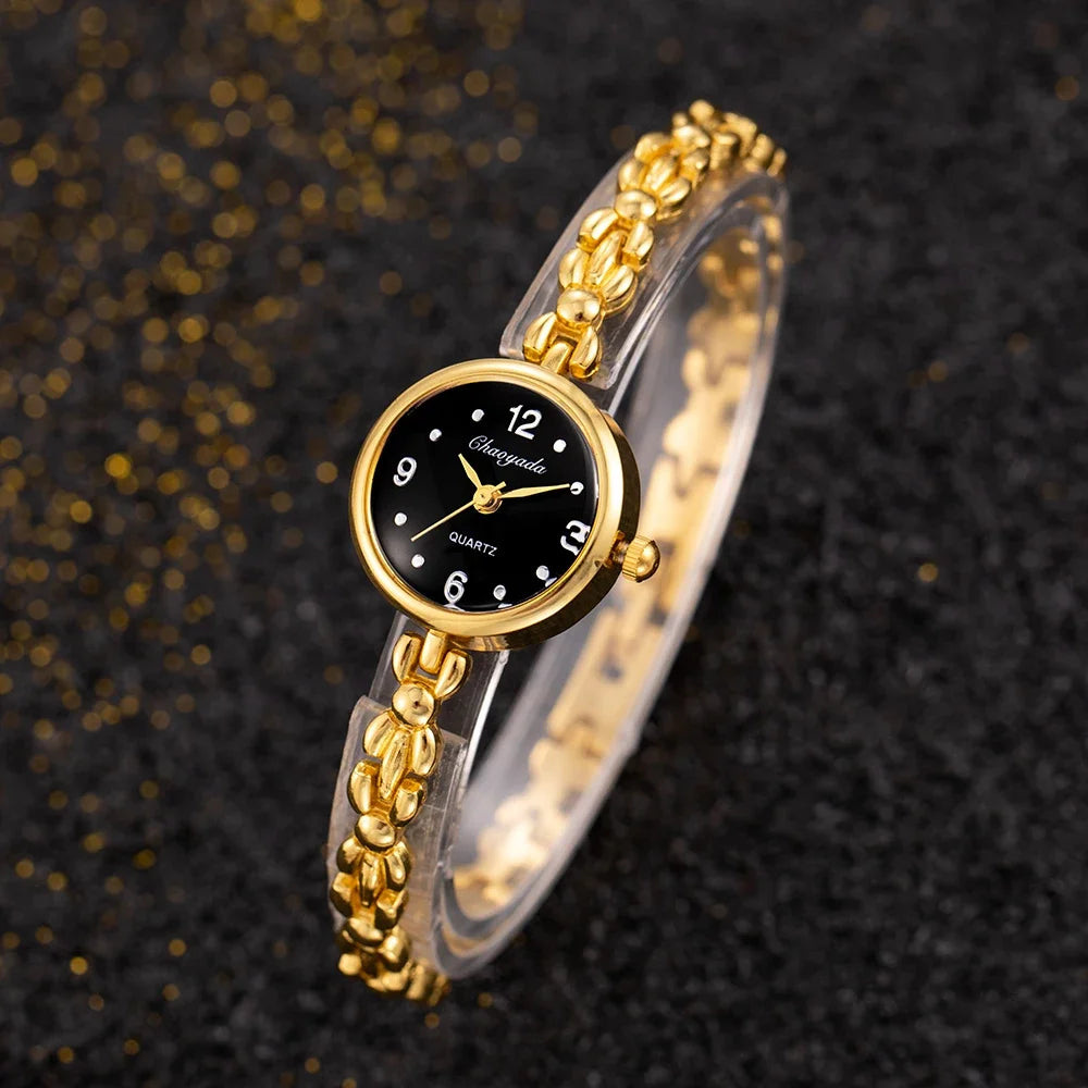 Montre Vintage Femme Bracelet Bijou, Petit Cadran Rond