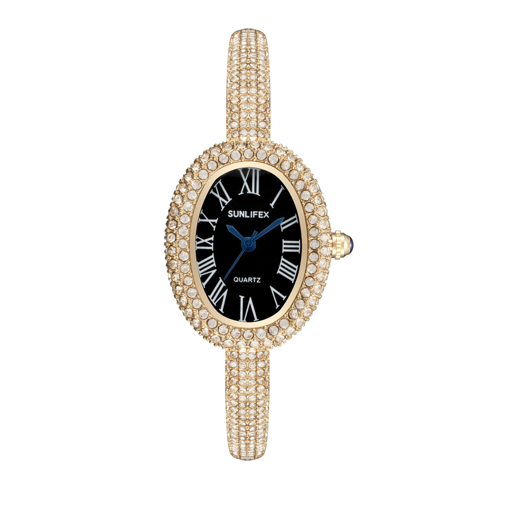 Montre Vintage Femme Ovale Sertie