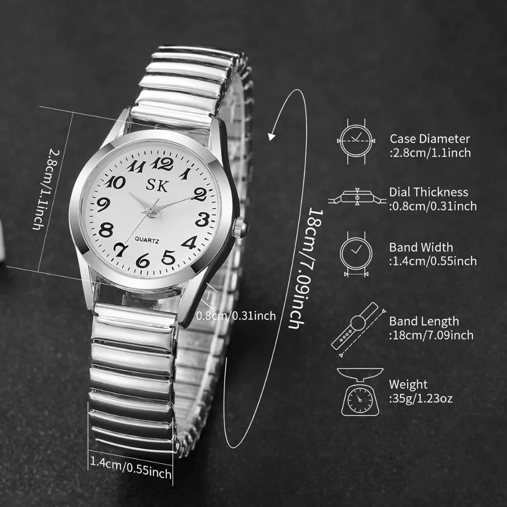 Montre Bracelet Élastique Chiffres Arabes