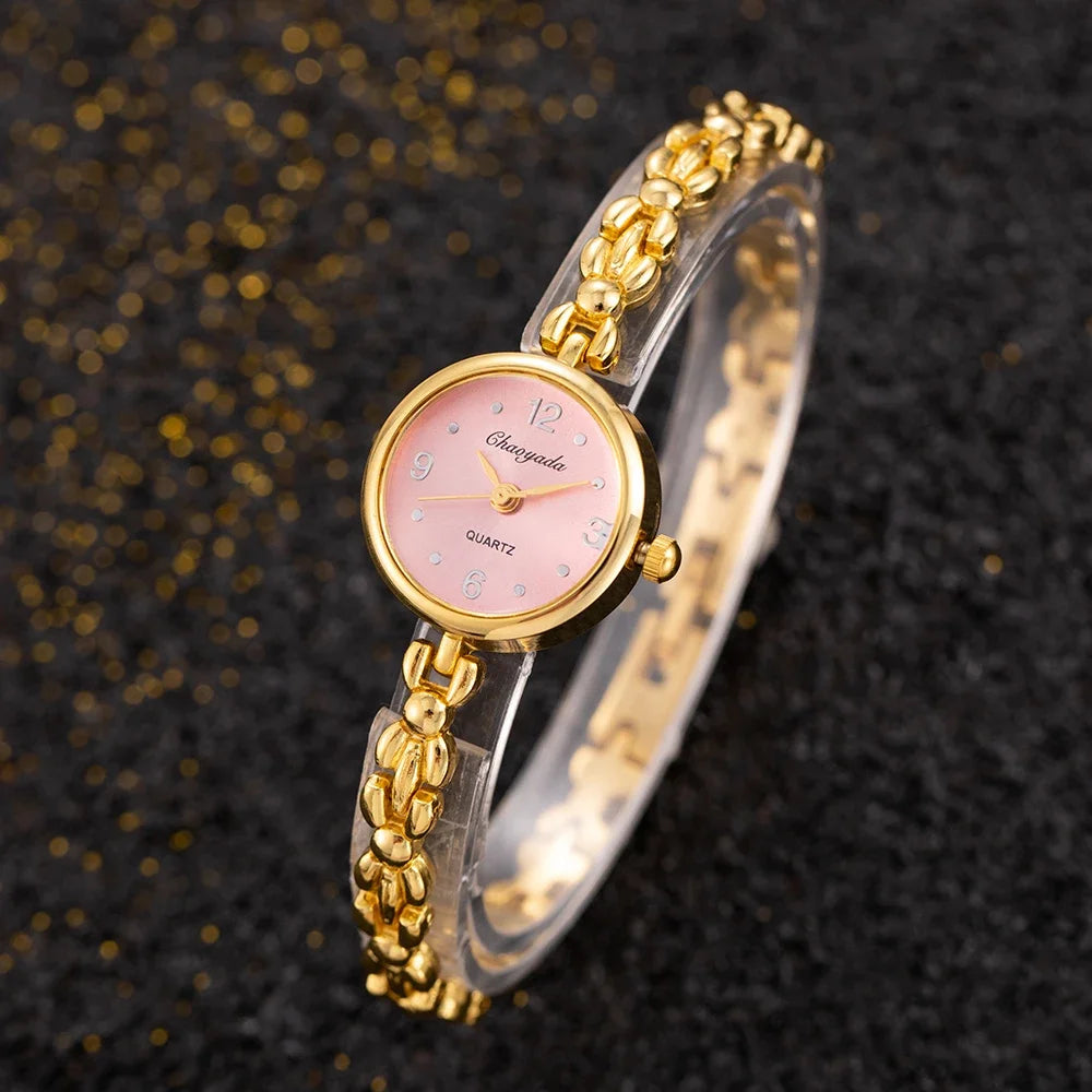 Montre Vintage Femme Bracelet Bijou, Petit Cadran Rond