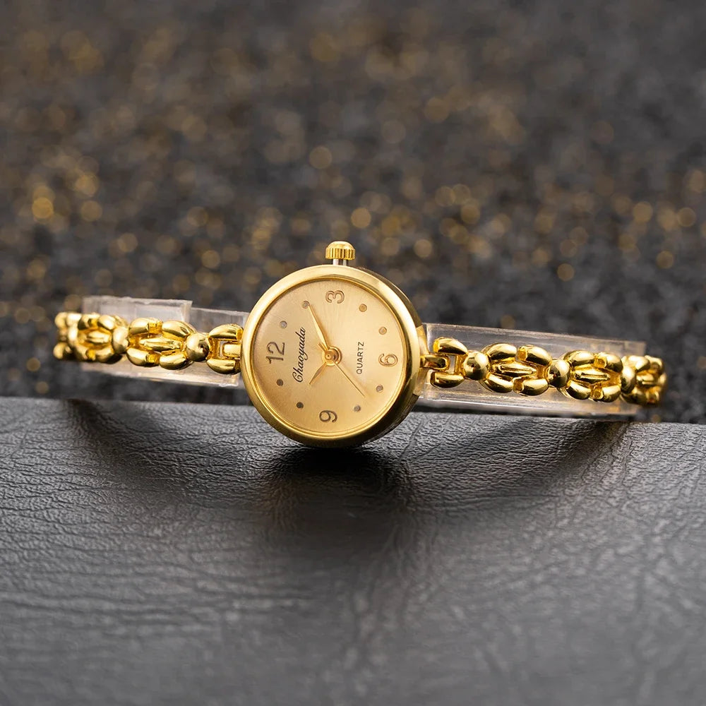 Montre Vintage Femme Bracelet Bijou, Petit Cadran Rond